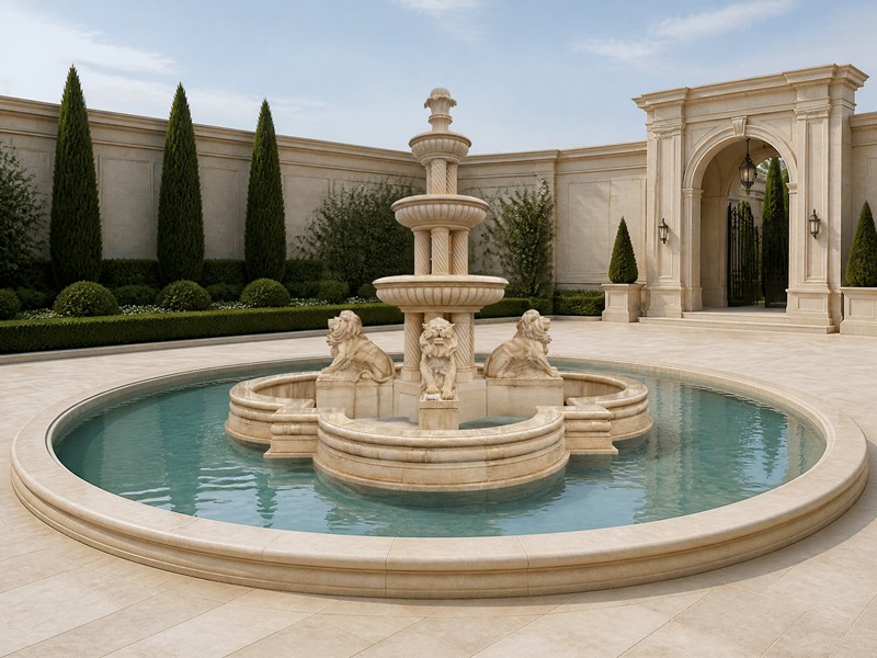 Pool Diameter Larger Than the Fountain Body