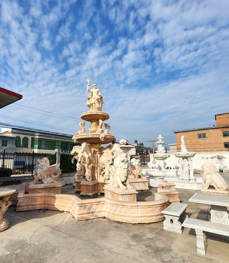 Poseidon and Chimera Sculpture Fountain