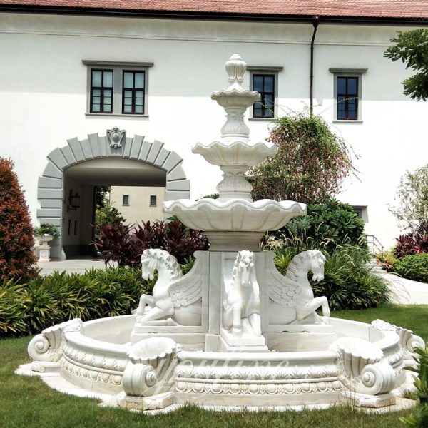 Tiered Marble Outdoor Water Fountains