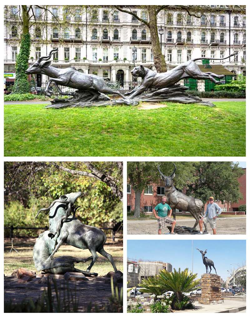 Wildlife Bronze ram statue