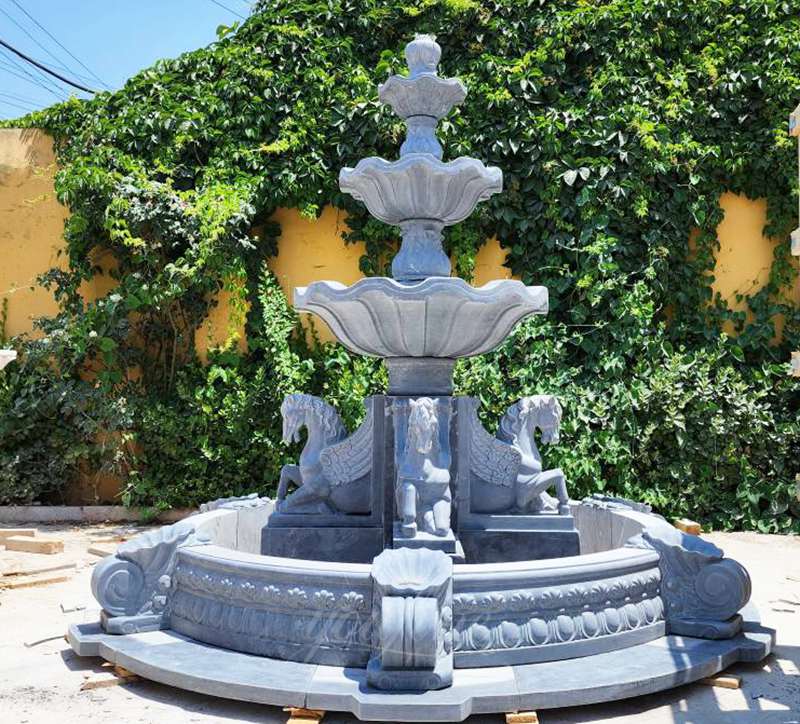 black Modern Marble Fountain