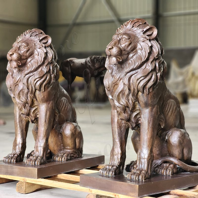 bronze lion statue for sale