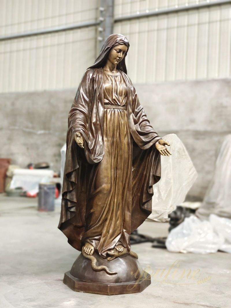 bronze mary statue