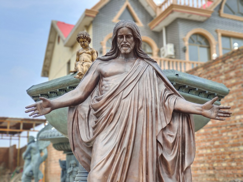 bronze statue of saint for catholic church