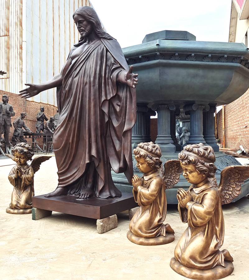 bronze statue of saint for catholic church