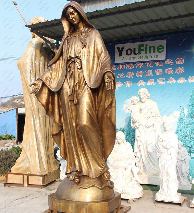 bronze statue of saint for catholic church