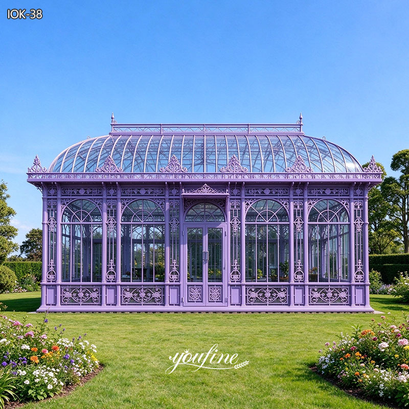 Large Victorian Purple Iron Greenhouse IOK-38