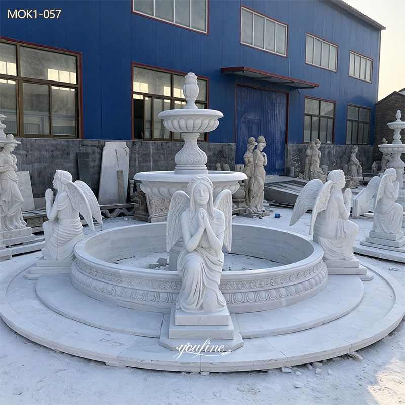 kneeling garden angel fountain