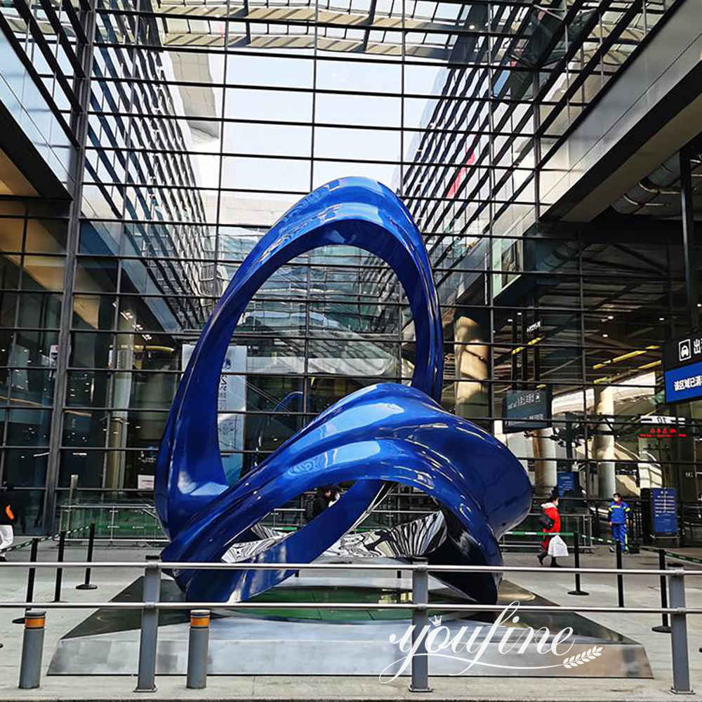 Large Blue Metal Sculpture CSS-828