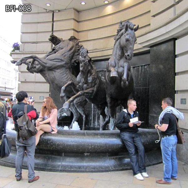 life size fountain horse