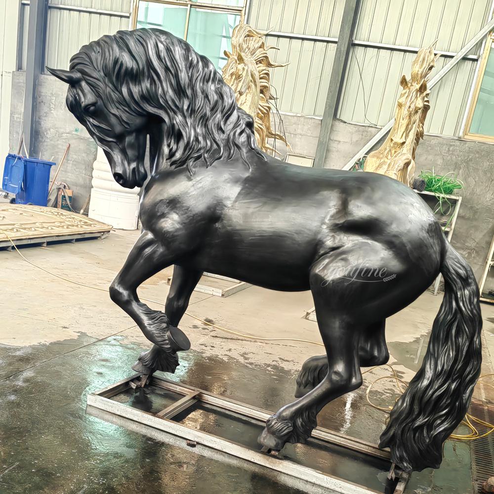 lifesize Friesian Horse Statue