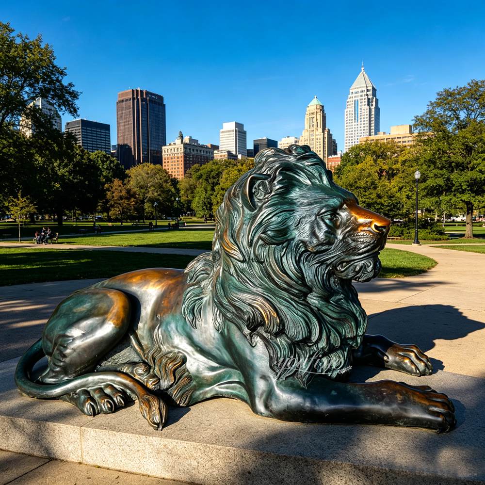 Lying Lion Lawn Statue Ornaments BOKK-256