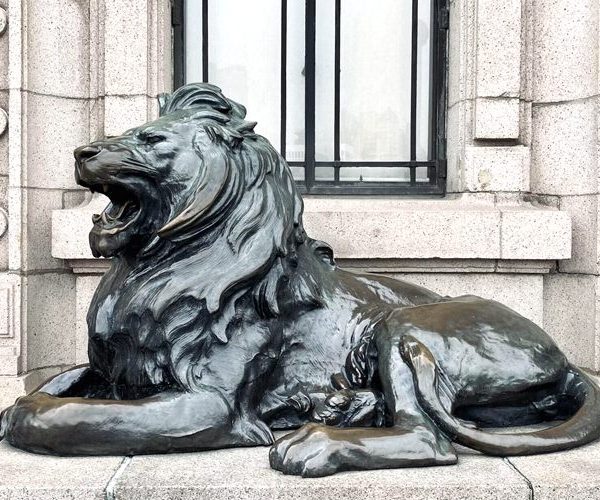 lifesize bronze lion statue for sale