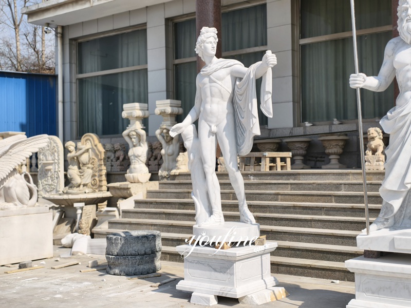 6 Feet Greek Marble Apollo Statue for sale