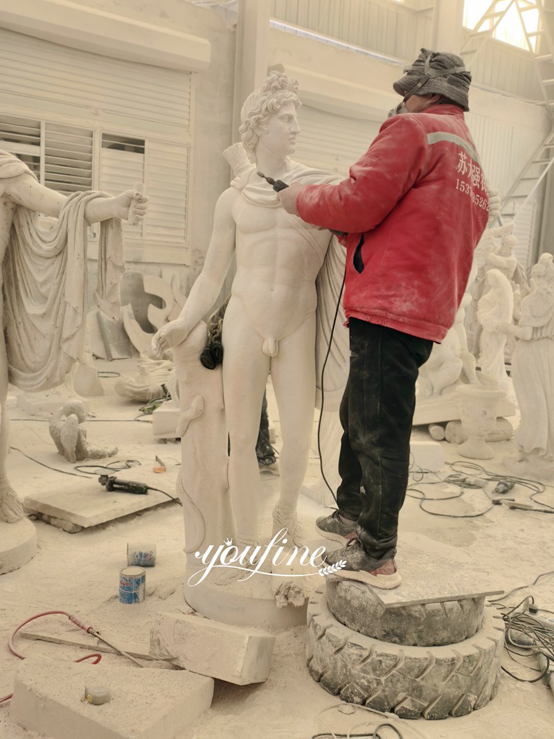 6 Feet Greek Marble Apollo Statue process