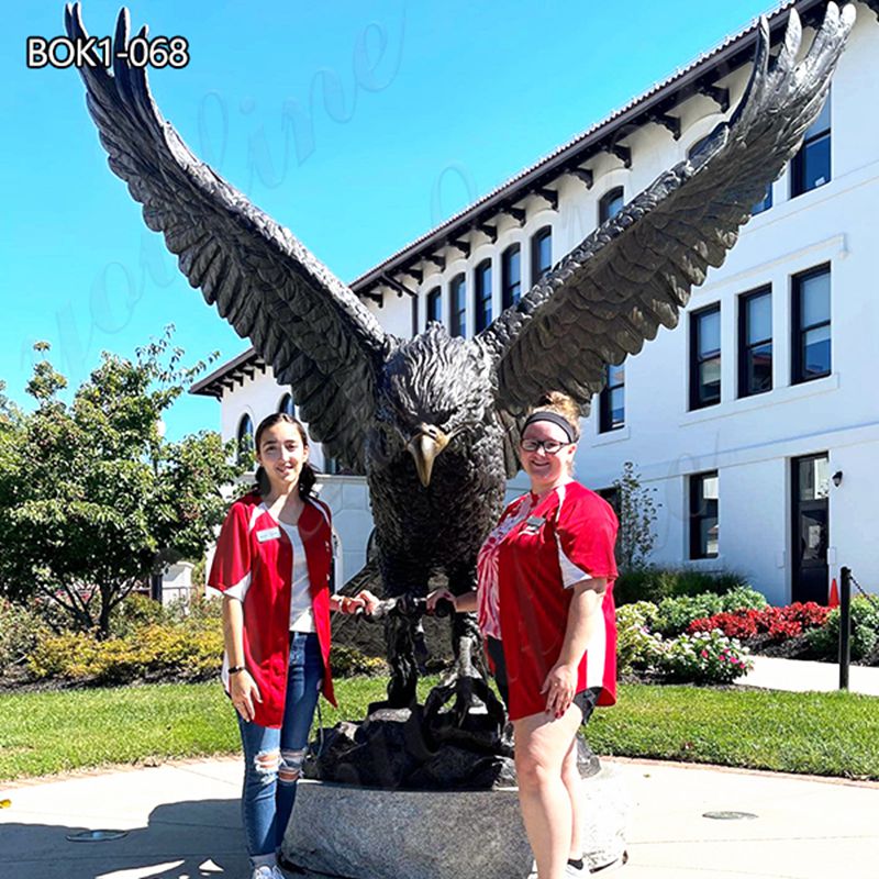 Bronze Hawk Statue