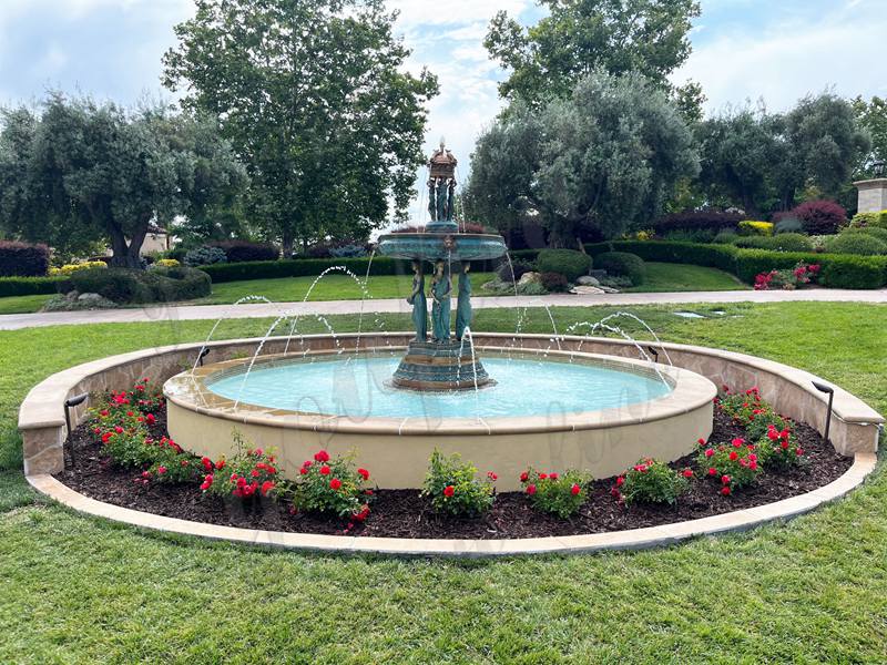 Bronze figure statue Fountain