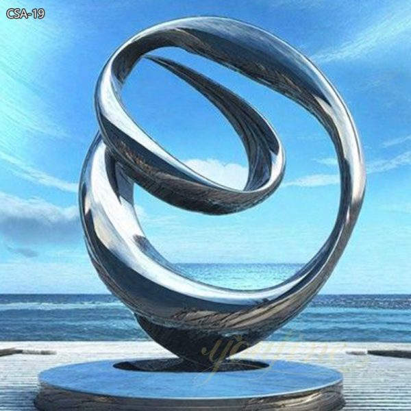 stainless steel abstract sculpture