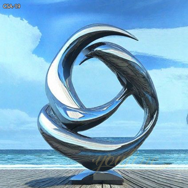 Contemporary Abstract Metal Outdoor Sculpture for Seaside