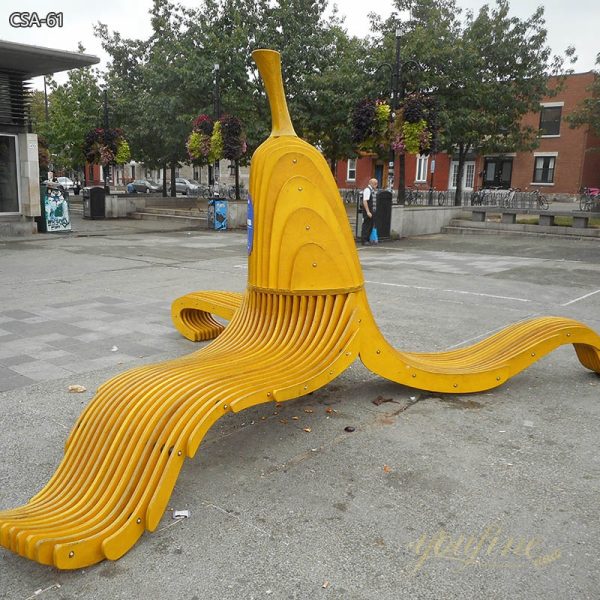 Creative Unique Outdoor Banana Metal Chair Design