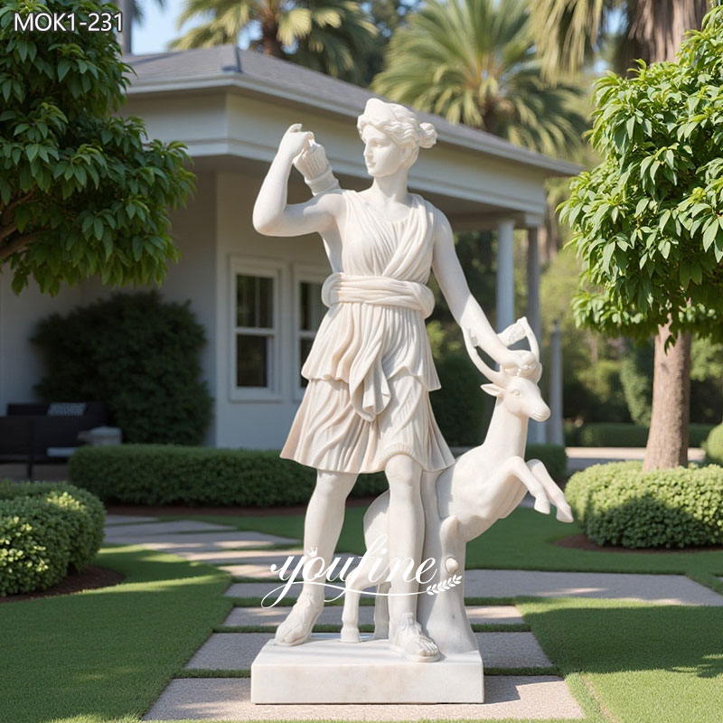 Stunning Marble Statue Of Diana The Huntress Garden Decor