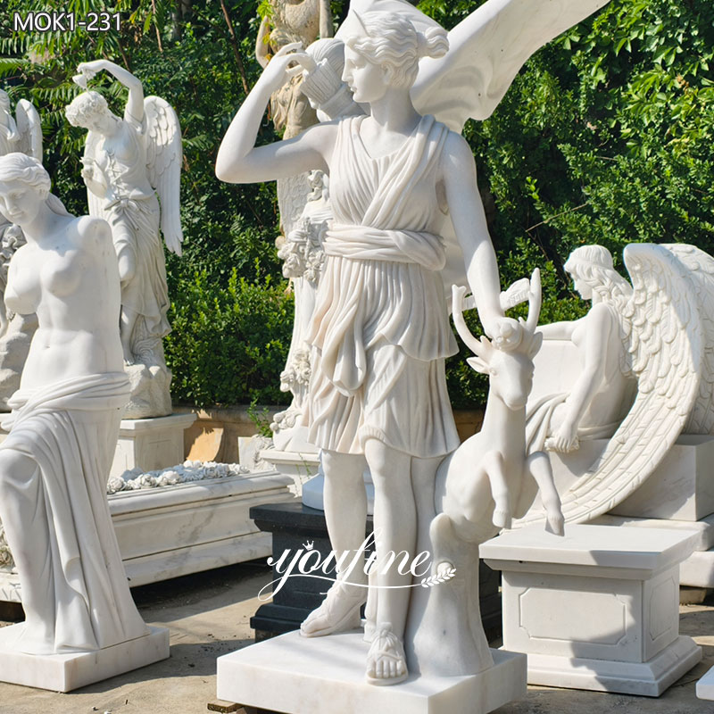 High Quality white Marble Diana Statue