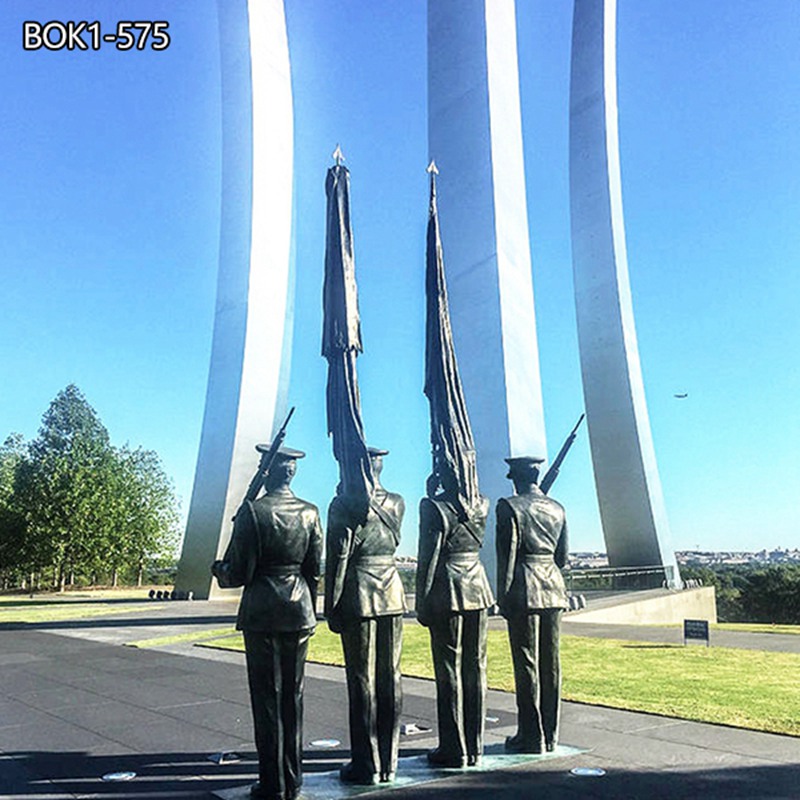 Large Bronze Honor Guard United States Air Force Memorial Military Replica