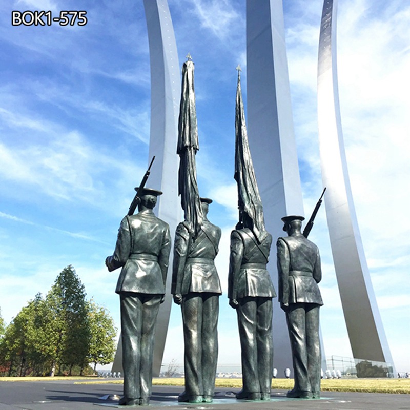 Large Bronze Honor Guard United States Air Force Memorial Military Replica