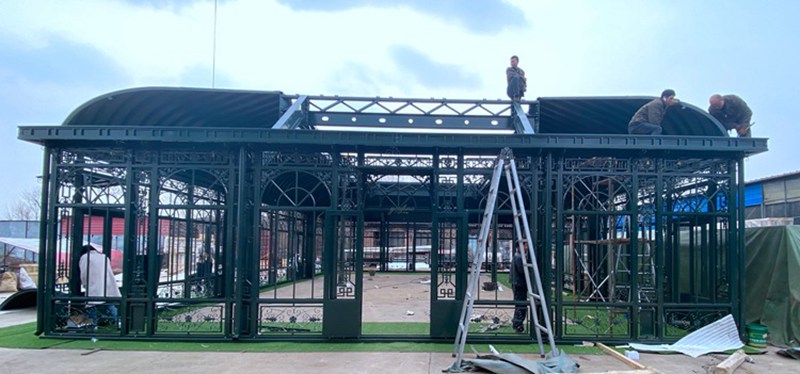YouFine wrought iron gazebo Installation