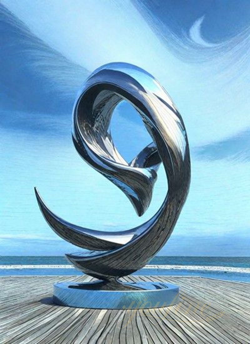 abstract stainless steel sculpture