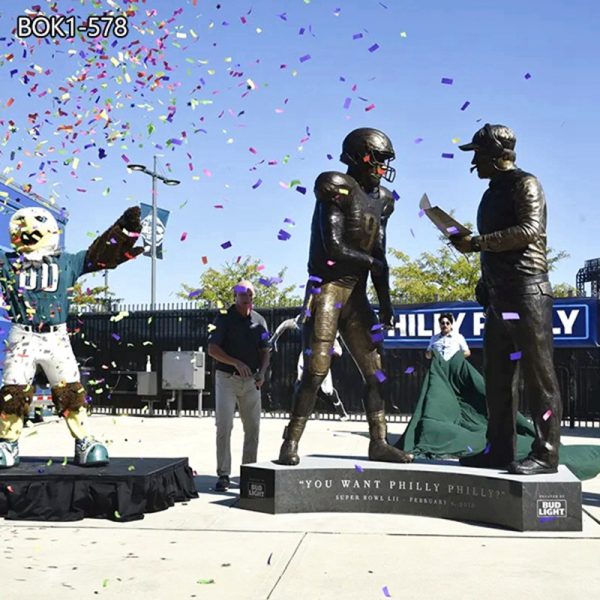 bronze Football Sportsman statue