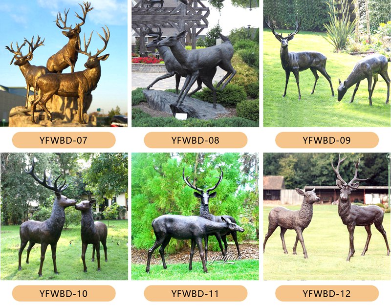 bronze elk statue