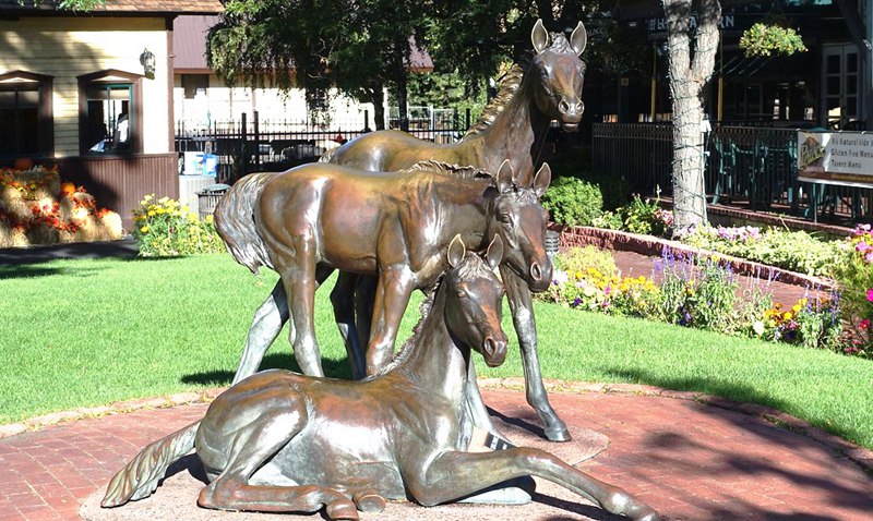 bronze foal sculpture