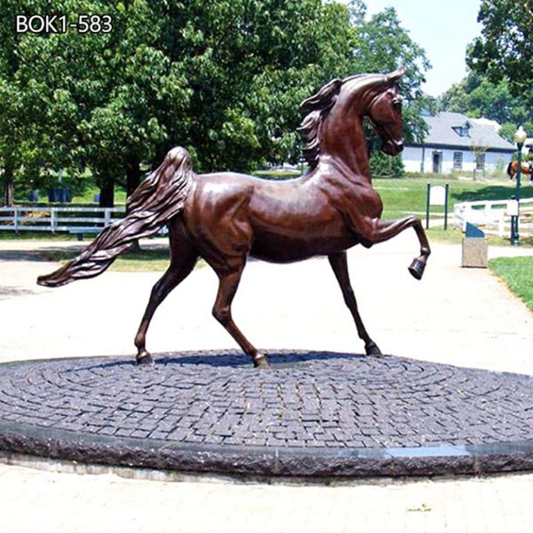 Life-Size Galloping Arabian Horse Sculpture BOK1-583