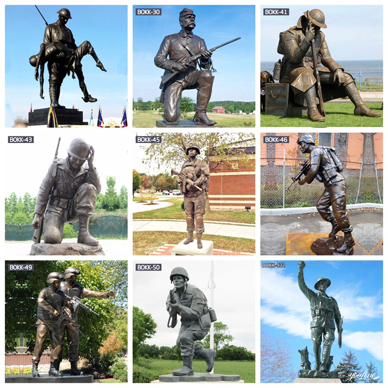 bronze military statue