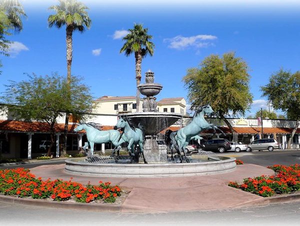 garden Bronze Horse Fountain