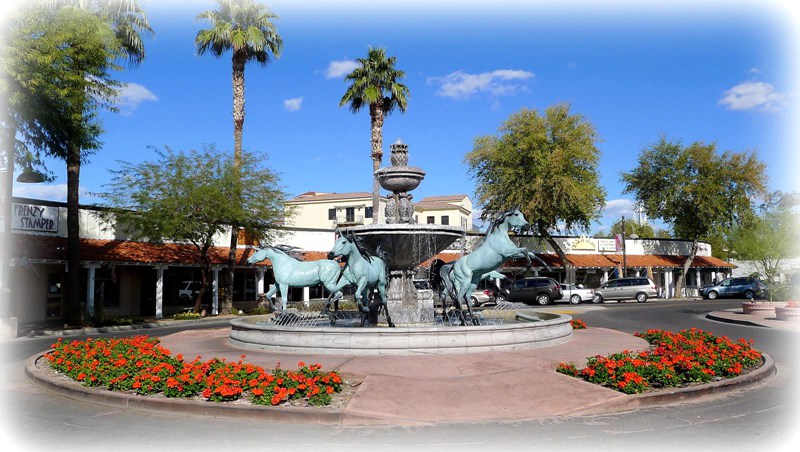 garden Bronze Horse Fountain