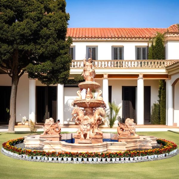 garden outdoor marble fountain