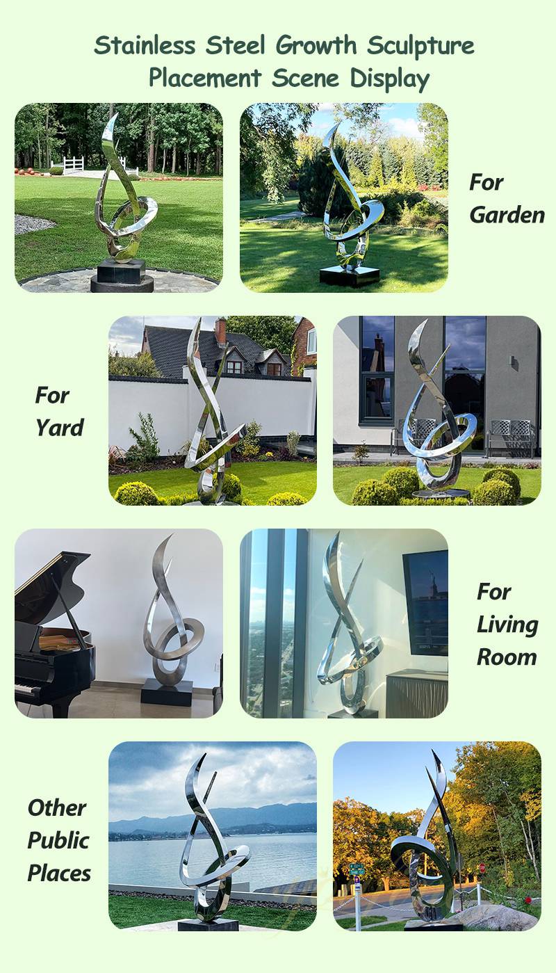 stainless steel abstract sculpture