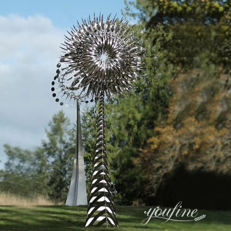 modern large outdoor kinetic wind sculpture
