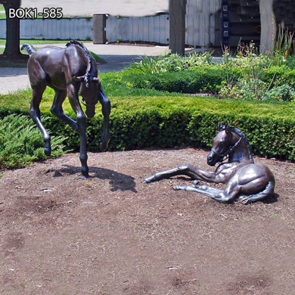life size bronze foal sculpture