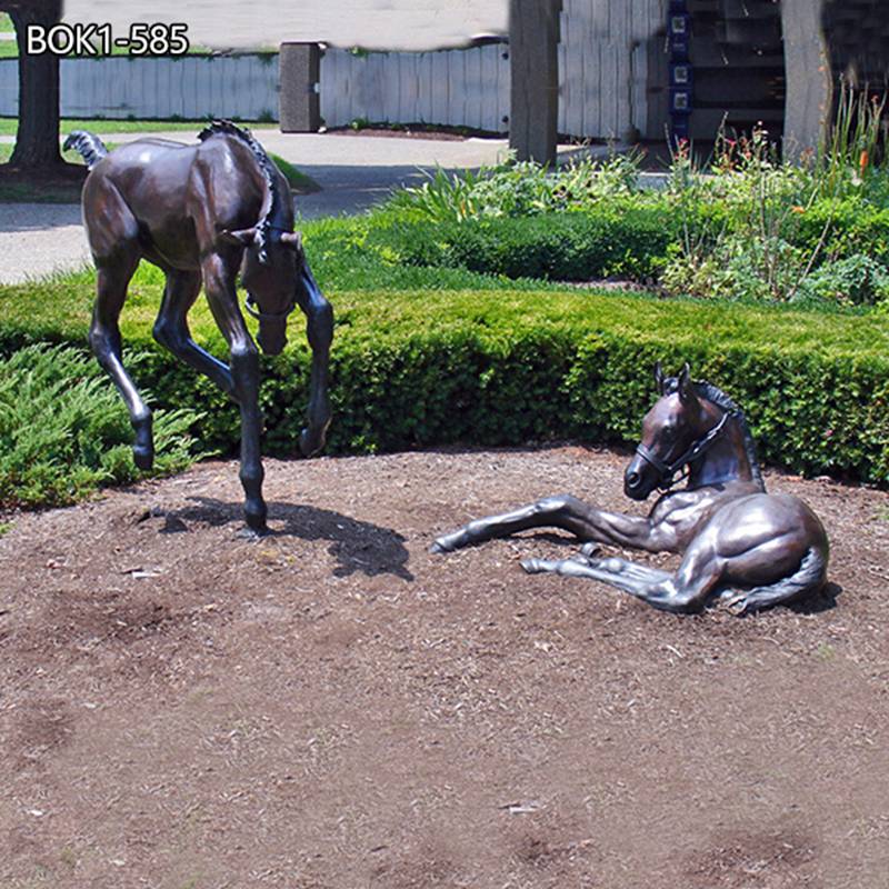 Life Size Bronze Foal Statue Garden Decor for Sale