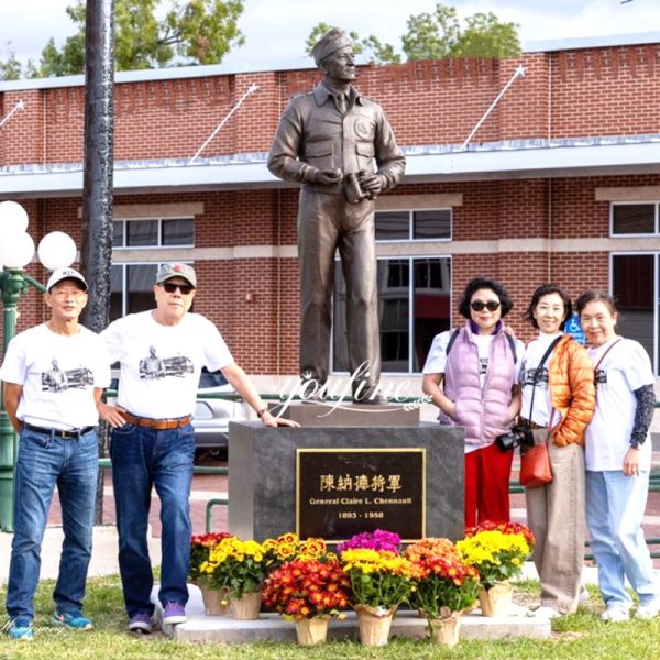 lifesize General Chennault Bronze Sculpture
