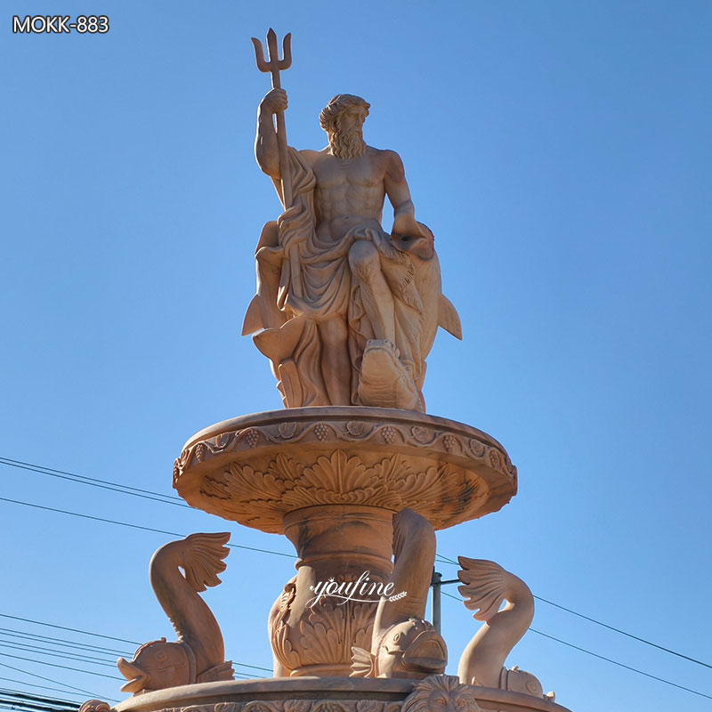neptune water fountain detail