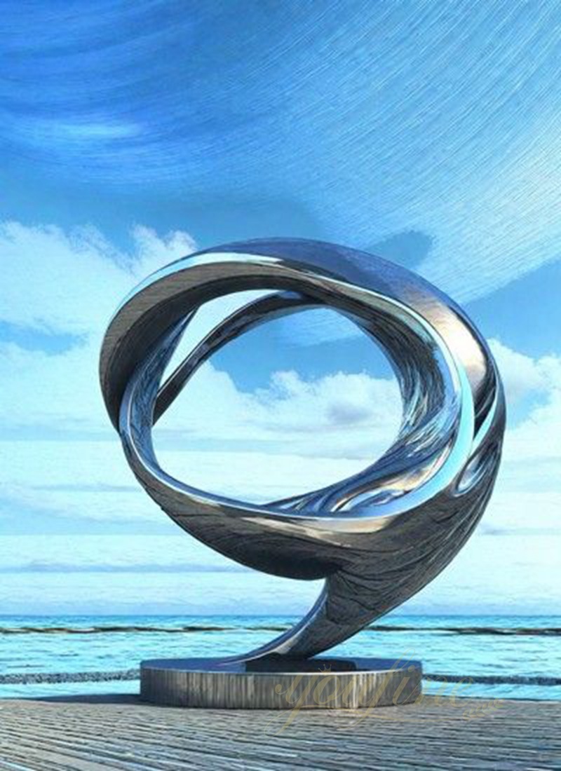 stainless steel abstract sculpture