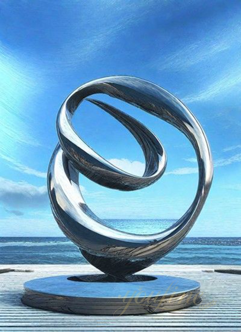 stainless steel abstract sculpture