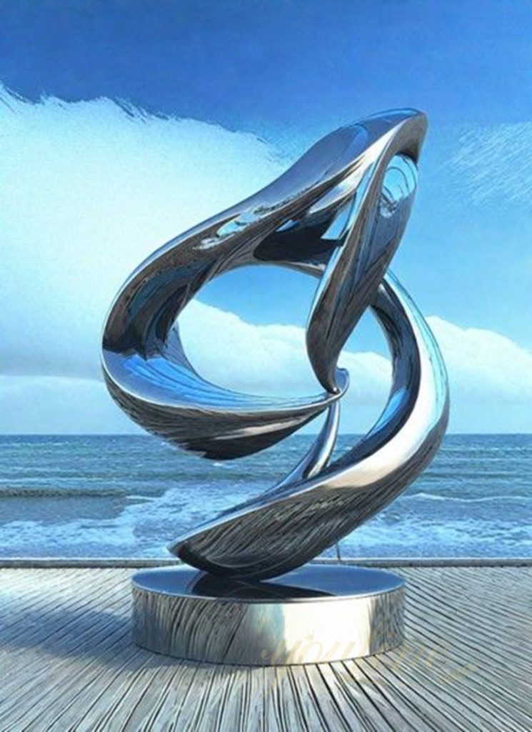 Contemporary Abstract Metal Outdoor Sculpture for Seaside