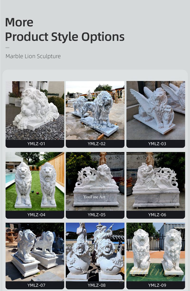 youfine marble lion statue for sale