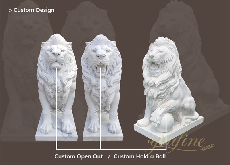 youfine marble lion statue for sale 