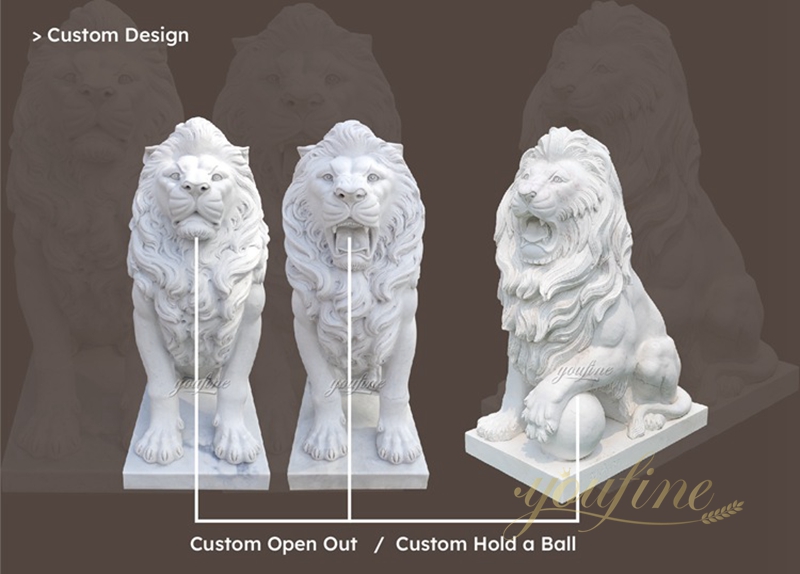 youfine marble lion statue for sale